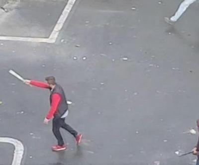 İki taraftar grubu birbirine girdi, ortalık savaş alanına döndü