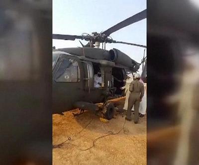Son dakika... Suudi Arabistanda içinde bir prens ve üst düzey yetkililerin olduğu helikopter düştü