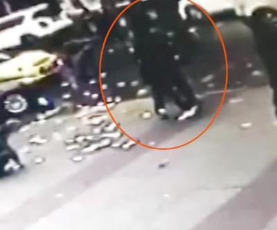 Binlerce lira bir anda yola savruldu