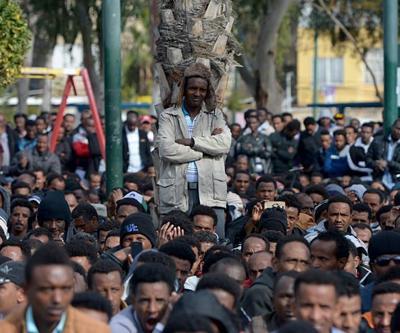 İsrailde Afrikalı göçmenler açlık grevine başladı