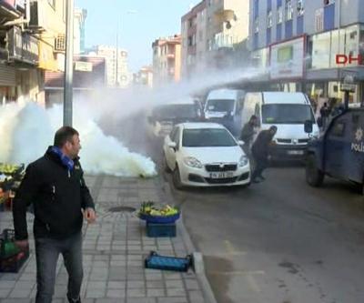 Bağcılarda pazarcılara biber gazı ve tazyikli suyla müdahale
