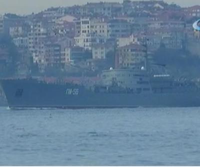Rus savaş gemisi İstanbul Boğazı’ndan geçti