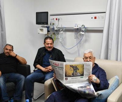 Hastanede tedavi gören Mahmud Abbasın fotoğrafları yayımlandı
