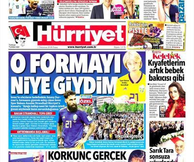 1 Temmuz 2018 - Gazetelerin birinci sayfaları
