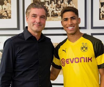Achraf Hakimi Dortmunda kiralandı