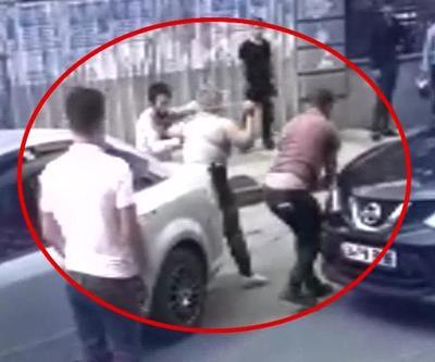 Kadın sürücünün zincirli kavgası kamerada