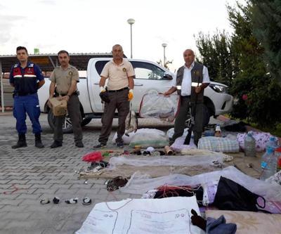 Koruma altındaki şahini yakalamaya çalışırken yakalandı