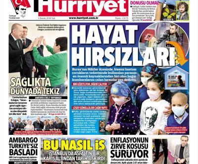 6 Kasım 2018 - Gazetelerin birinci sayfaları