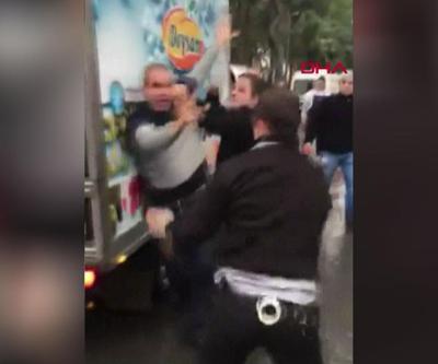 Hastane bahçesinde yumruk yumruğa otopark kavgası