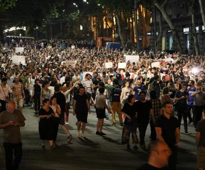 Gürcistanda protestolar sürüyor