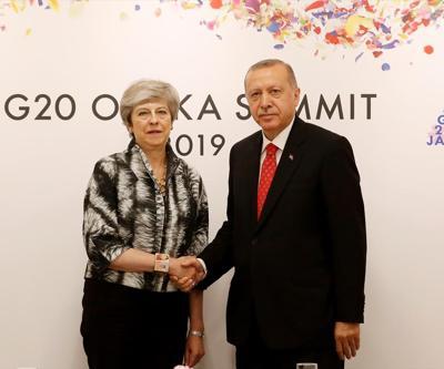 Cumhurbaşkanı Erdoğan, Theresa Mayi kabul etti