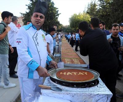 Hatayın ana vatana katılışı 80 metrelik künefeyle kutlandı