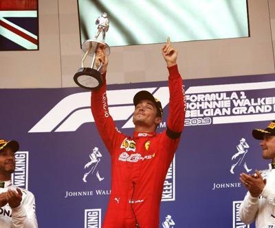 Belçikada kazanan Charles Leclerc