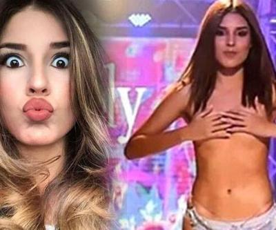 Podyumda elbisesi düşen mankenin zor anları