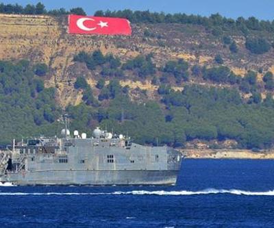 ABD askeri gemisi Çanakkale Boğazından geçti