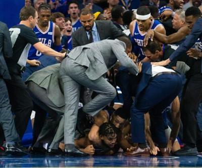 NBA yıldızları birbirine girdi
