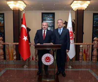 TBMM Başkanı Şentoptan Milli Savunma Bakanı Akara ziyaret