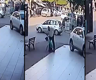 Otobüsü sağa çekip tekme tokat dövdü