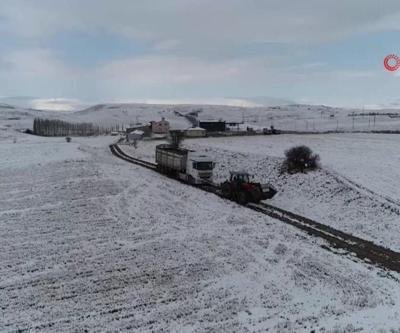 Kar altında pancar mesaisi
