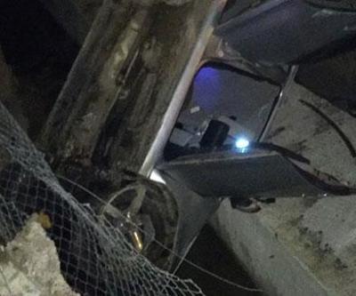 Otomobil şantiyeye uçtu: Yaralılar var