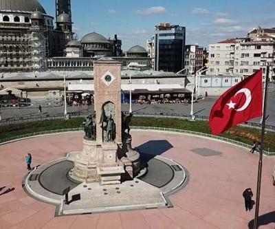 İstanbul meydanlarındaki sessizlik havadan fotoğraflandı