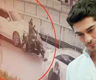 Oyuncu Burak Deniz trafikte dehşet saçtı Motosikletliye çarptı