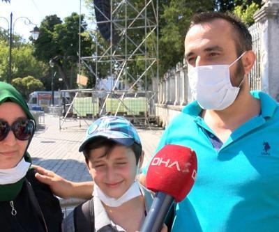 Ayasofya Camiine 5inci günde yoğun ilgi: Görebilmek için Berlinden geldik