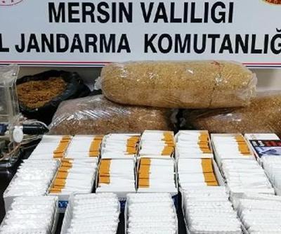 Mersinde kaçak tütün ve makaron operasyonu