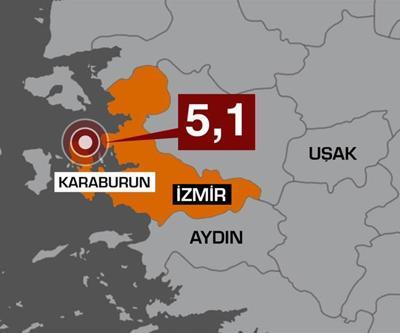 İzmirde 3 saat arayla 5,1lik 2 deprem