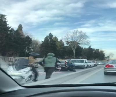 Zeytinburnunda yol verme kavgası