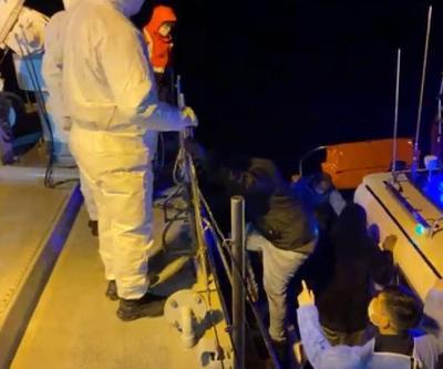 Pınar Adasına sığınan 36 kaçak göçmen kurtarıldı