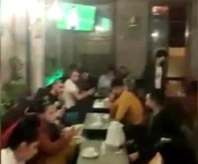 İstanbulda eğlence mekanına koronavirüs baskını kamerada