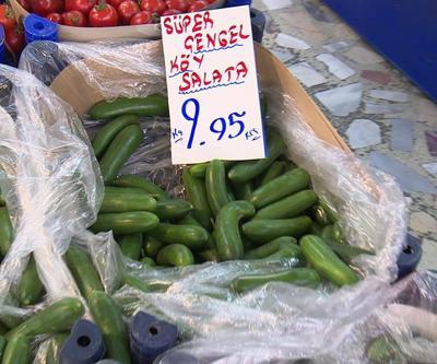 Salatalığın kilosu 9 lira 95 kuruştan satılıyor
