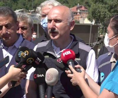 Bakan Karaismailoğlu Sinop Ayancıkta açıklamalarda bulundu