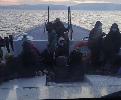 İzmir açıklarında 34 kaçak göçmen kurtarıldı