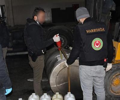 Gürbulakta 462,5 kg sıvı metamfetamin ele geçirildi
