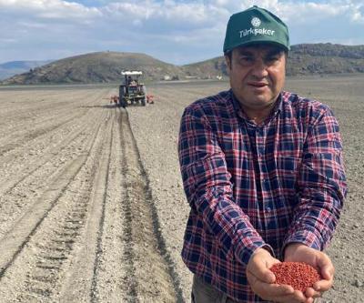 Sezonun ilk pancar tohumu toprakla buluştu