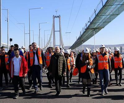 Bakan Karaismailoğlu, 1915 Çanakkale Köprüsünü yürüyerek geçti