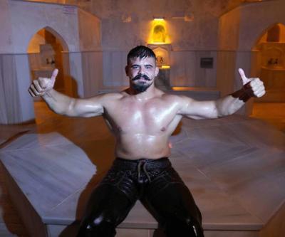 Kırkpınar başpehlivanı Cengizhan Şimşek, hamam ritüelini bozmadı