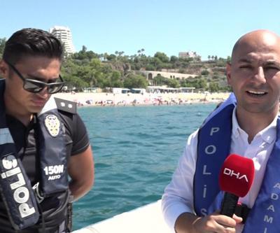 Falezlerde jet ski ile hayat nöbeti