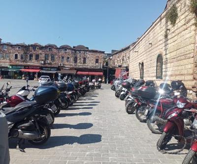 Tarihi meydan motosiklet parkına döndü