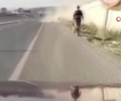 Ölümden döndü Kazanın şokuyla yürümeye devam etti