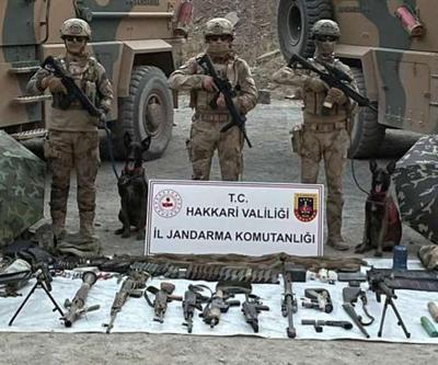 İçişleri: Çukurcada çok sayıda silah, patlayıcı ve mühimmat ele geçirildi