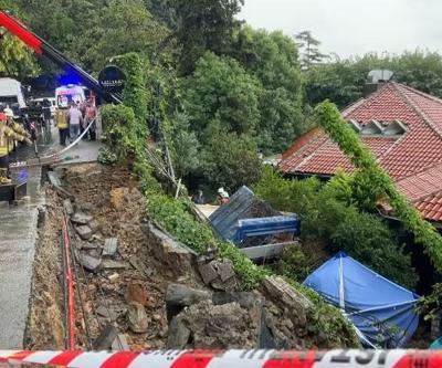 Son dakika... Beykozda istinat duvarı çöktü: 1 kişi göçük altında