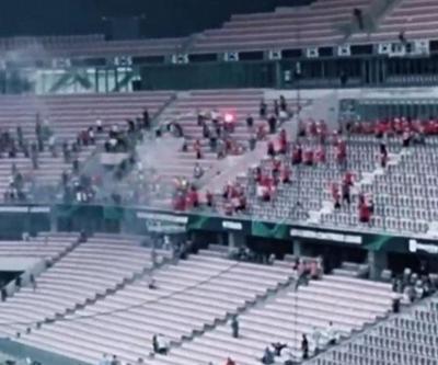 Nice-Köln maçında tribünler karıştı