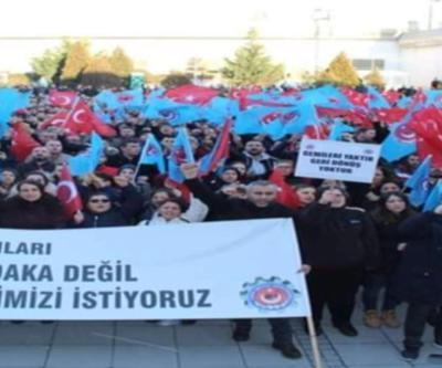 Sendika eylemindeki tacize susmadı
