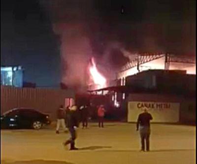 Sakaryada geri dönüşüm tesisinde yangın korkuttu