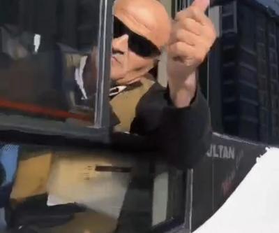 Otobüs şoförü ile motokuryenin kavgası kamerada