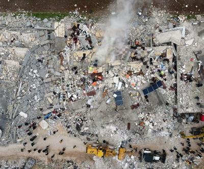 7,7lik deprem çevre ülkeleri de vurdu: Suriye’den ilk kareler