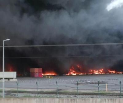 CNN TÜRK ekibi İskenderun Limanı’nda... Depremden sonra konteynerler içinde yangın çıktı